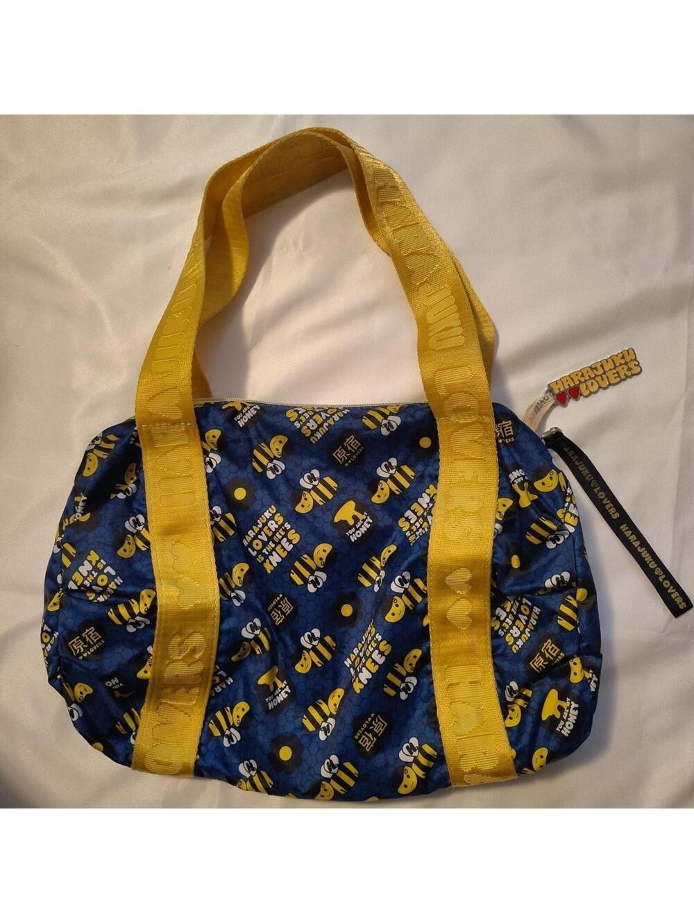 Harajuku Lovers IS THE BEE’S KNEES Honey Queen Blue Yellow Purse Bag